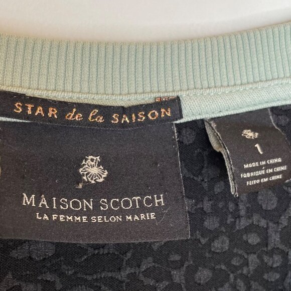 Maison Scotch Mint Green Embroidered Sweatshirt, 1 - Picture 6 of 7